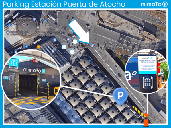 Plano Acceso Parking Atocha 600x450 - Bienvenido al Parking MimoTo Estación Puerta de Atocha
